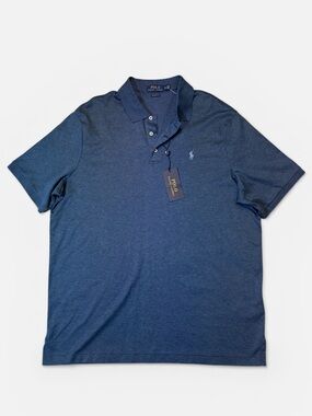 SOLD NEW Polo Ralph Lauren mens XL classic fit navy blue soft touch polo shirt